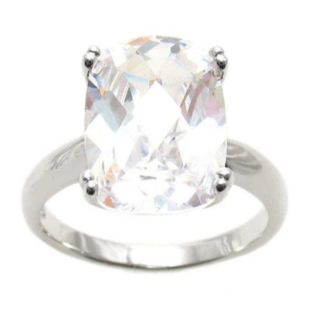 Spectacular Ring With Clear Rectangular 10x14mm C… - image 2